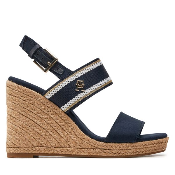 Tommy Hilfiger Еспадрили Tommy Hilfiger Webbing High Wedge Sandal FW0FW08045 Тъмносин