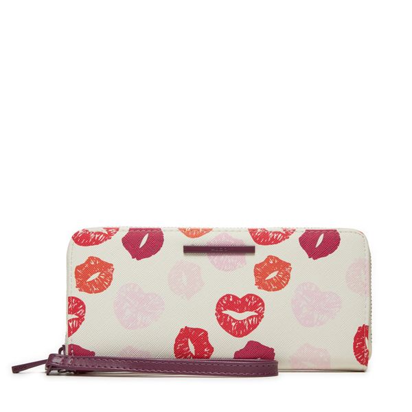 Aldo Голям дамски портфейл Aldo Aroa 16983204 Бял