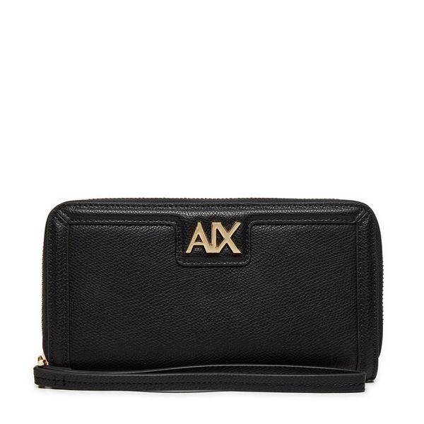 Armani Exchange Голям дамски портфейл Armani Exchange 948451 4R731 Черен