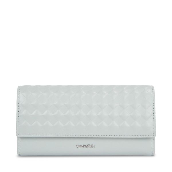 Calvin Klein Голям дамски портфейл Calvin Klein Calvin Mini Quilt K60K611895 Pigeon PEB