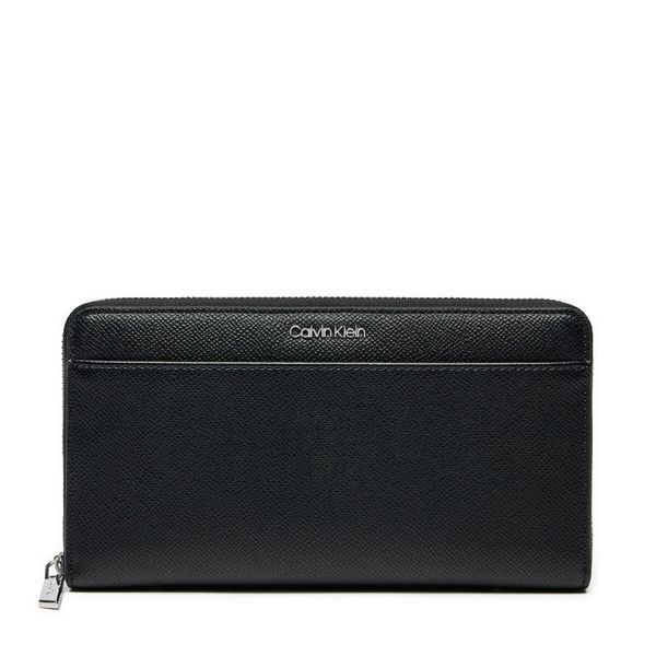 Calvin Klein Голям дамски портфейл Calvin Klein Ck Must Xl Zip Around_Caviar K60K613070 Черен