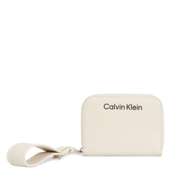 Calvin Klein Голям дамски портфейл Calvin Klein Gracie K60K611688 Dk Ecru PC4