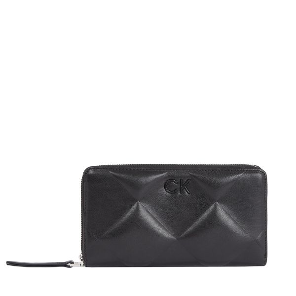 Calvin Klein Голям дамски портфейл Calvin Klein Quilt K60K611782 Ck Black BEH