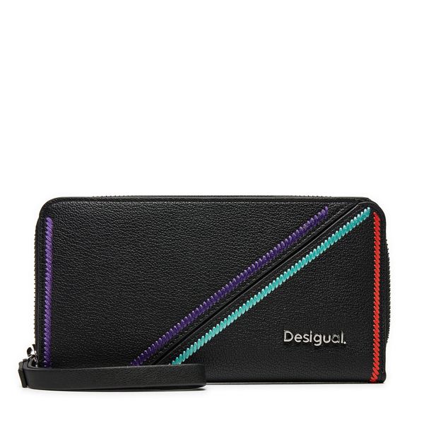 Desigual Голям дамски портфейл Desigual 24WAYP07 Черен