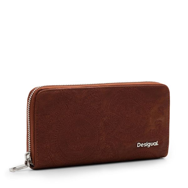 Desigual Голям дамски портфейл Desigual Dejavu Fiona 24WAYP21 Кафяв