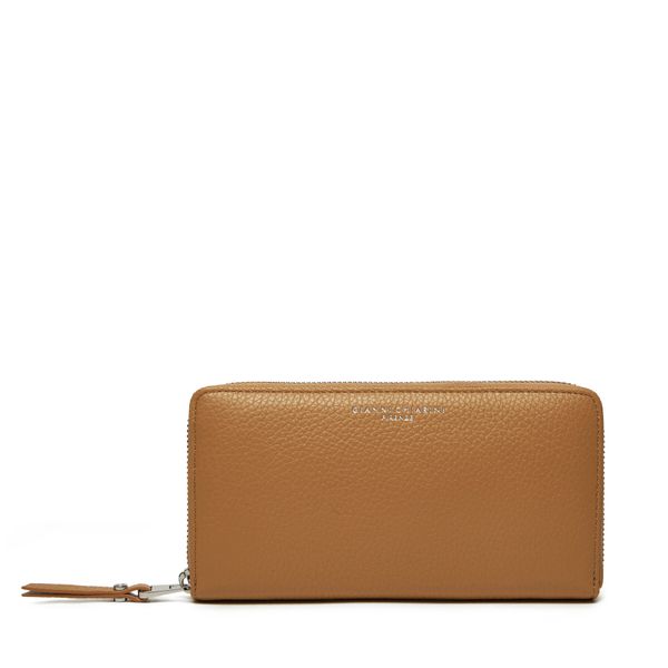 Gianni Chiarini Голям дамски портфейл Gianni Chiarini Wallets Grain PF 5042 GRN Кафяв