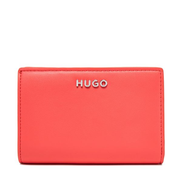 HUGO Голям дамски портфейл HUGO Mel Multi 50535953 Коралов