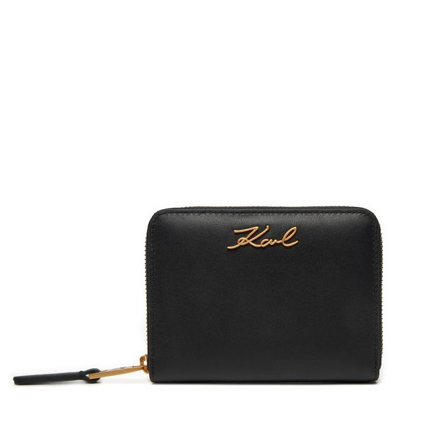 KARL LAGERFELD Голям дамски портфейл KARL LAGERFELD A1W32105 Черен