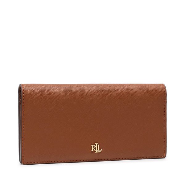 LAUREN RALPH LAUREN Голям дамски портфейл Lauren Ralph Lauren Slim Wallet 432802917010 Кафяв