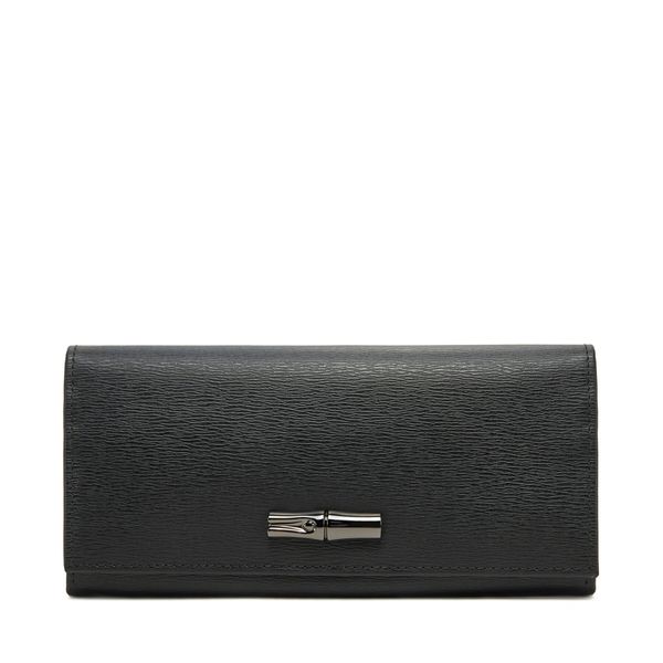 Longchamp Голям дамски портфейл Longchamp 044871 Черен