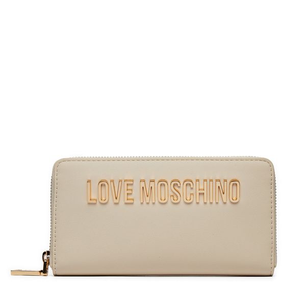 LOVE MOSCHINO Голям дамски портфейл LOVE MOSCHINO JC5611PP1LKD0110 Екрю