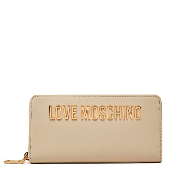 LOVE MOSCHINO Голям дамски портфейл LOVE MOSCHINO JC5611PP1MKD0110 Бежов