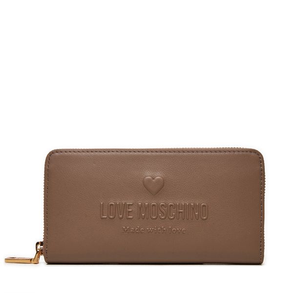 LOVE MOSCHINO Голям дамски портфейл LOVE MOSCHINO JC5629PP1LL1020A Кафяв