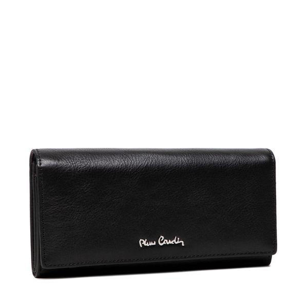 Pierre Cardin Голям дамски портфейл Pierre Cardin 06 ITALY 100 Черен