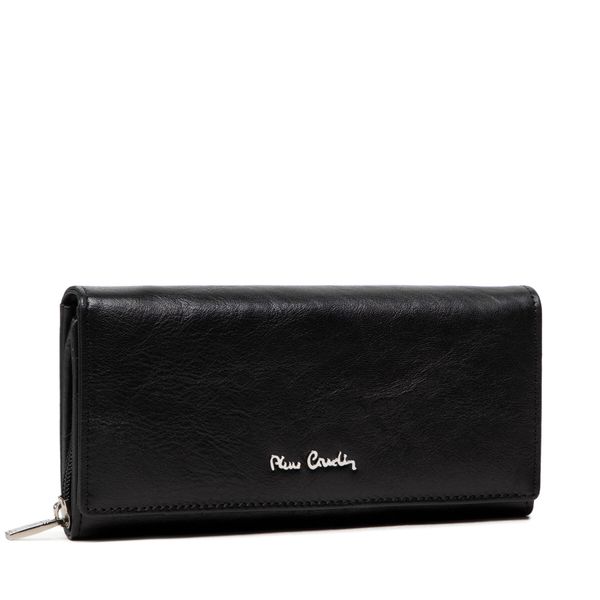 Pierre Cardin Голям дамски портфейл Pierre Cardin 06 ITALY 106 Черен