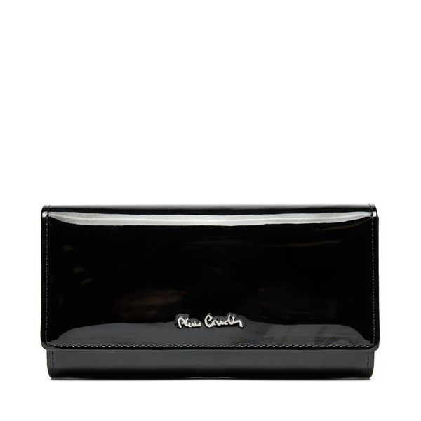 Pierre Cardin Голям дамски портфейл Pierre Cardin 07 SHINY 100 Черен