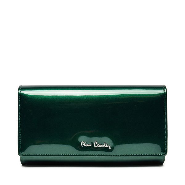 Pierre Cardin Голям дамски портфейл Pierre Cardin 07 SHINY 102 Зелен