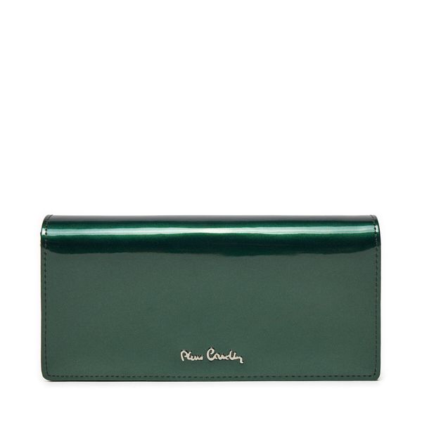 Pierre Cardin Голям дамски портфейл Pierre Cardin 07 Shiny 121 Зелен