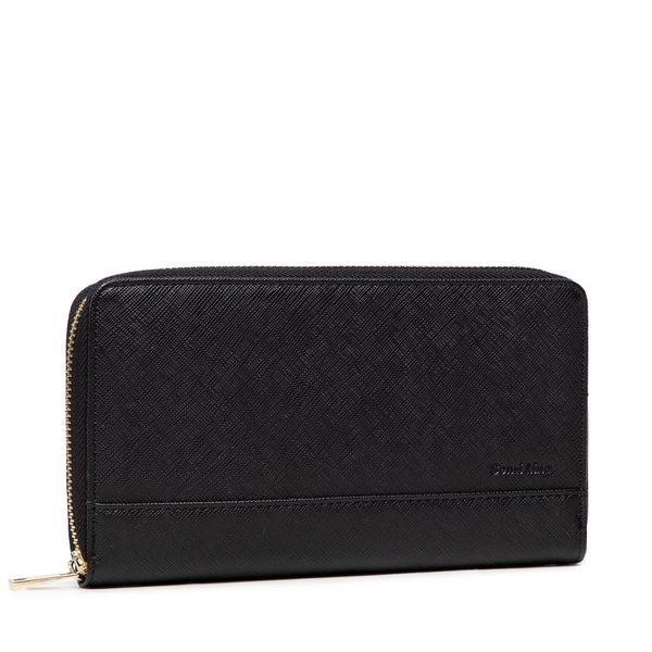 Semi Line Голям дамски портфейл Semi Line 3051-7 Черен