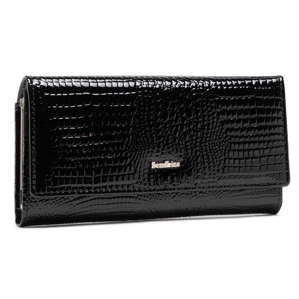 Semi Line Голям дамски портфейл Semi Line P8228-0 Черен
