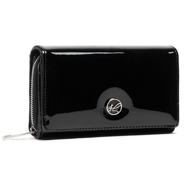 Semi Line Голям дамски портфейл Semi Line P8229-0 Черен