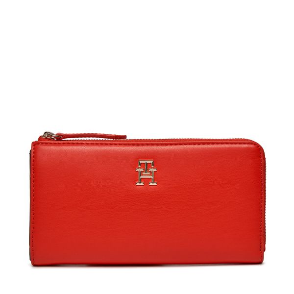 Tommy Hilfiger Голям дамски портфейл Tommy Hilfiger Th Central Cc And Coin Fierce Red XND