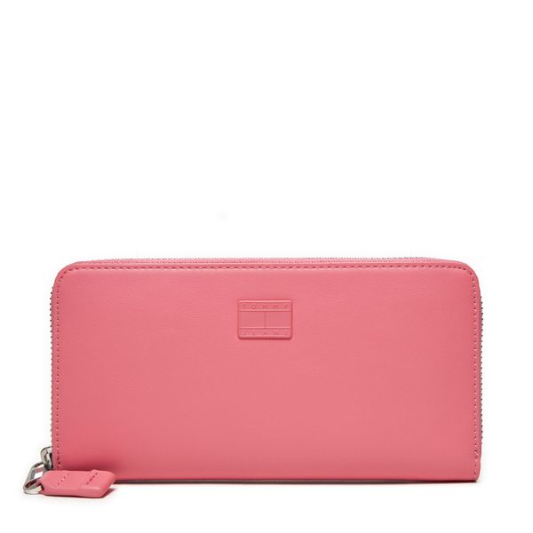 Tommy Jeans Голям дамски портфейл Tommy Jeans AW0AW16975 Розов