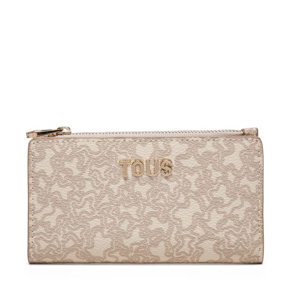 TOUS Голям дамски портфейл TOUS Kaos Mini Lines 2002183501 Бежов