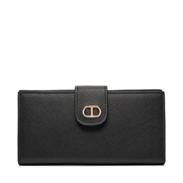 TWINSET Голям дамски портфейл TWINSET 242TL8040 Черен