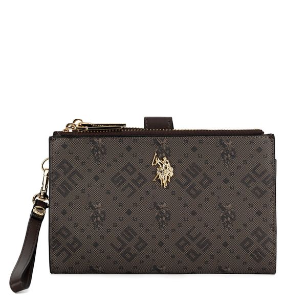 U.S. Polo Assn. Голям дамски портфейл U.S. Polo Assn. BIUXT6224WVP Кафяв