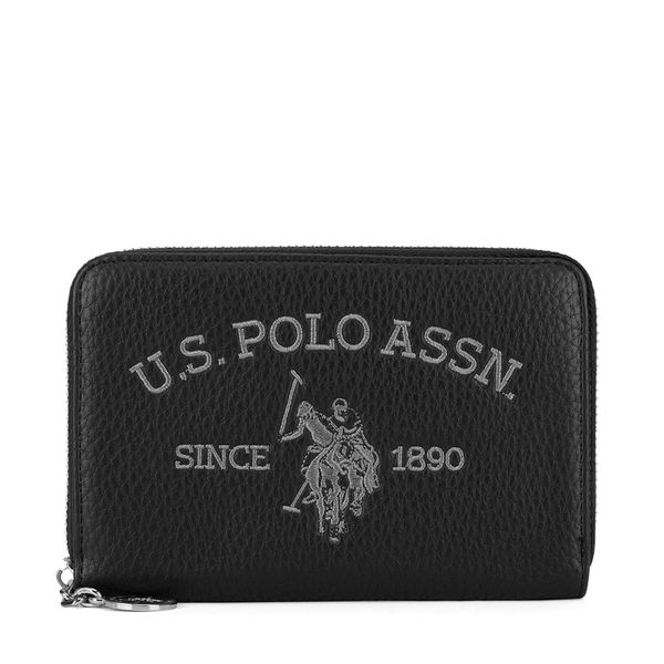 U.S. Polo Assn. Голям дамски портфейл U.S. Polo Assn. WIUXT8414WVP Черен