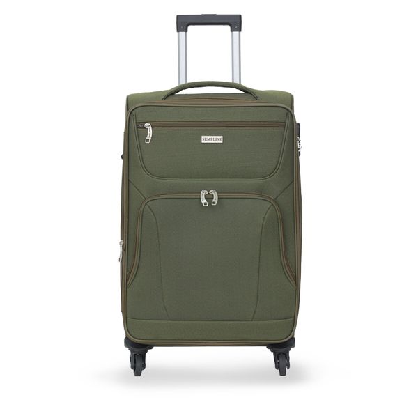Semi Line Голям куфар Semi Line T5773-3 Зелен