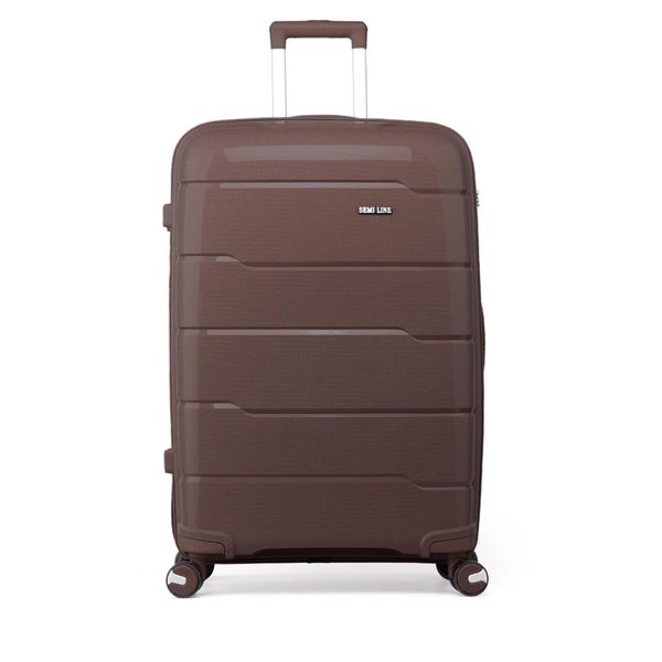 Semi Line Голям куфар Semi Line T5792-3 Кафяв