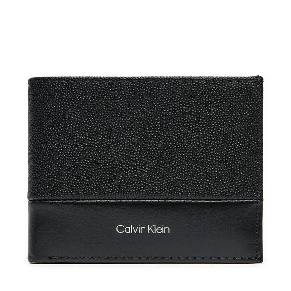 Calvin Klein Голям мъжки портфейл Calvin Klein Ck Must Bifold 5cc W/Coin K50K512678 Черен