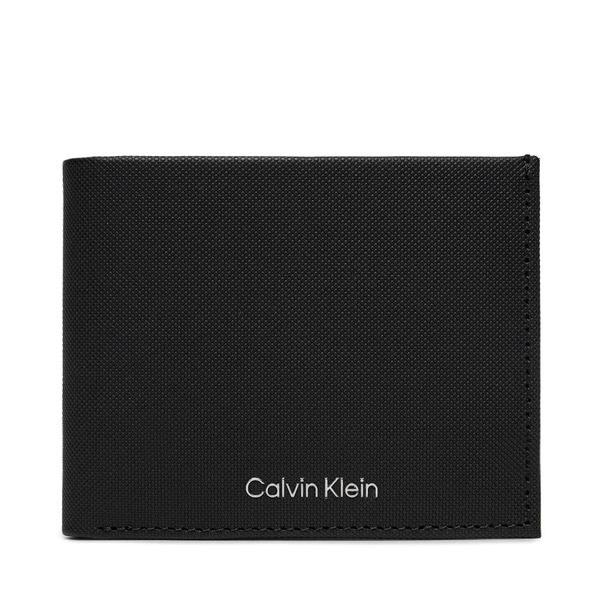 Calvin Klein Голям мъжки портфейл Calvin Klein Ck Must Bifold 6Cc W/Bill K50K511383 Ck Black Pique BEH