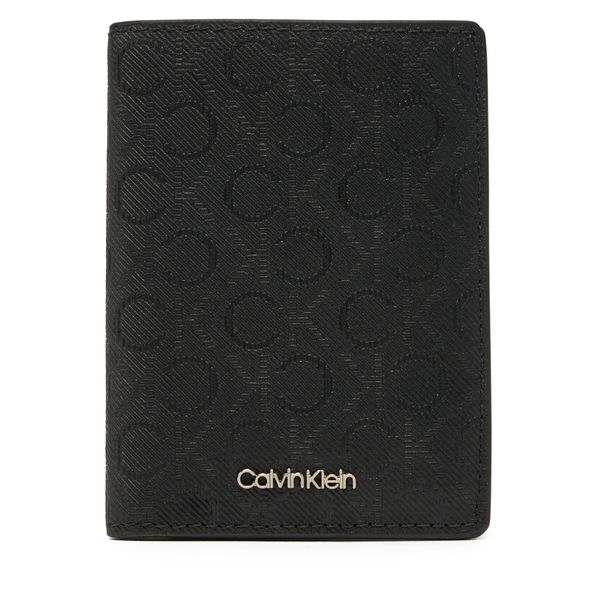 Calvin Klein Голям мъжки портфейл Calvin Klein Ck Must Mono Bifold 7cc W/Coi K50K512686 Черен