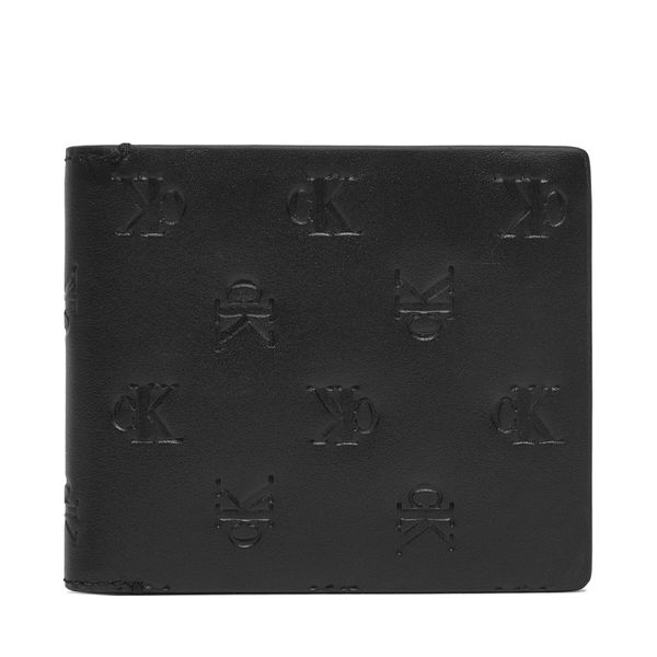 Calvin Klein Jeans Голям мъжки портфейл Calvin Klein Jeans Aop Emboss Bifold K50K512052 Черен