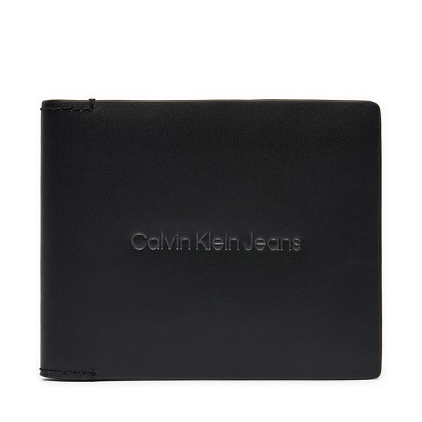Calvin Klein Jeans Голям мъжки портфейл Calvin Klein Jeans Logo Print Bifold Id K50K512063 Черен