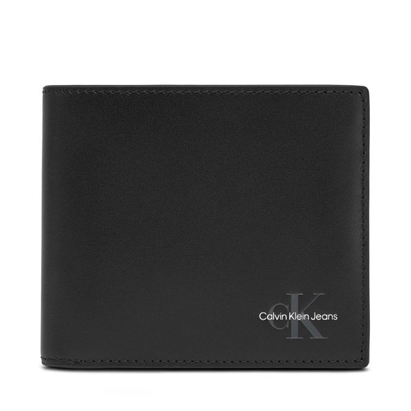 Calvin Klein Jeans Голям мъжки портфейл Calvin Klein Jeans Mono Logo Bifold LV04G1030G Черен
