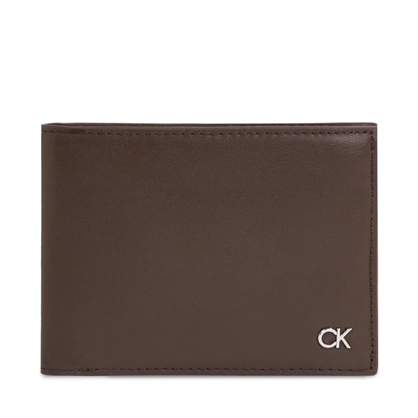 Calvin Klein Голям мъжки портфейл Calvin Klein Metal Ck K50K511689 Dark Brown Slg BAW