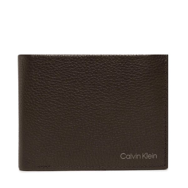 Calvin Klein Голям мъжки портфейл Calvin Klein Warmth Trifold 10Cc W/Coin L K50K507969 Кафяв