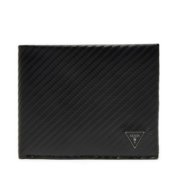 Guess Голям мъжки портфейл Guess Mito SMMTCL LEA20 Черен