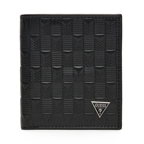 Guess Голям мъжки портфейл Guess SMMADL LEA22 Черен