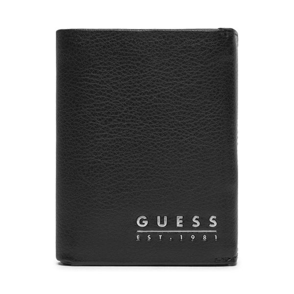 Guess Голям мъжки портфейл Guess SMMETL LEA65 Черен