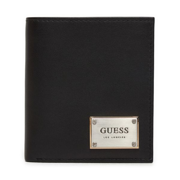 Guess Голям мъжки портфейл Guess SMMISE LEA22 Черен