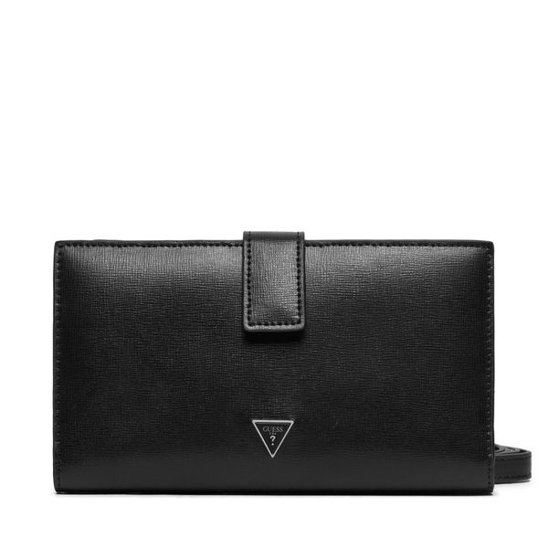 Guess Голям мъжки портфейл Guess SMMTSL LEA51 Черен