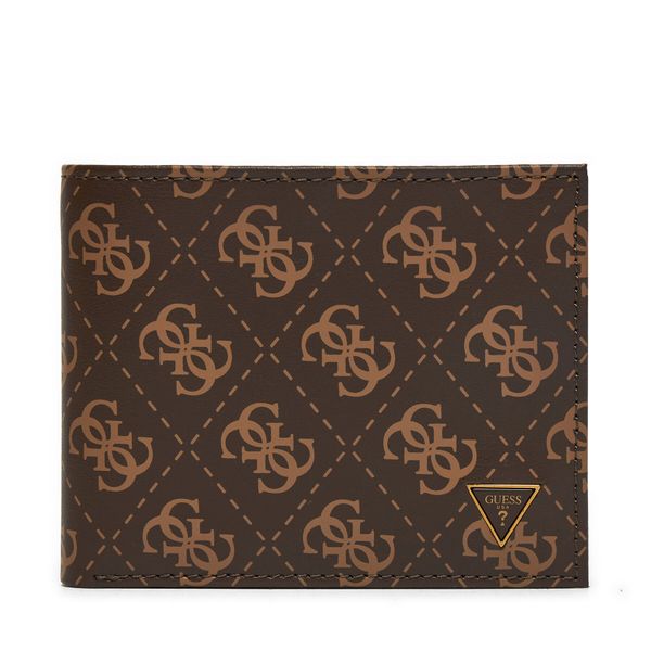 Guess Голям мъжки портфейл Guess SMVELE LEA20 Кафяв