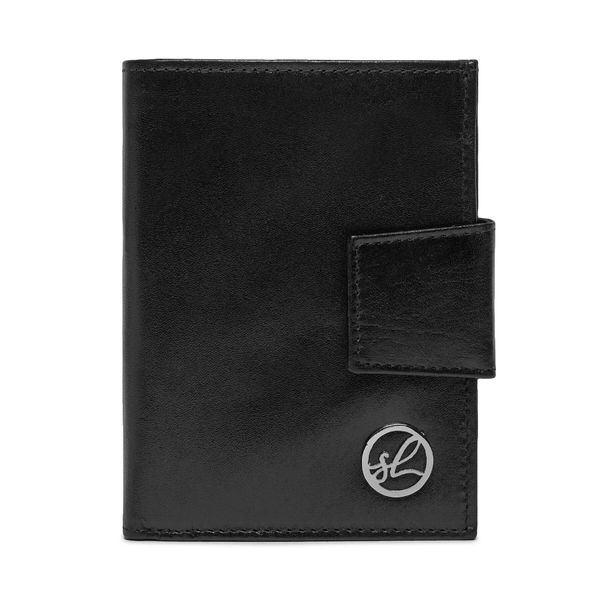 Semi Line Голям мъжки портфейл Semi Line P8261-0 Черен