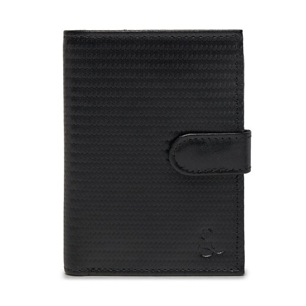 Semi Line Голям мъжки портфейл Semi Line P8270-0 Черен