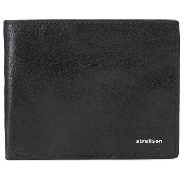 Strellson Голям мъжки портфейл Strellson Billfold H8 4010001301 Черен